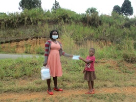 Ainemukama Prossy p.1 with her face masks (1)