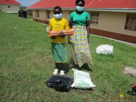 Nyangoma Juliet's family with their food package (3)