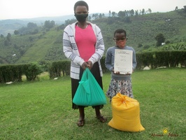 Namara Rosette's family with thier food relief (2)
