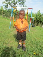 Akandwanaho Ryan Three Years Old with His Needy Package