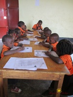 Children writing their letters (2)