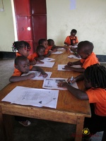 Children writing their letters (8)