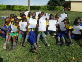 P.1 Children with their letters (27)